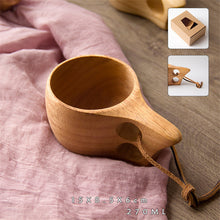 Load image into Gallery viewer, New Chinese Portable Wood Coffee Mug Rubber Wooden Tea Milk Cups Water Drinking Mugs Drinkware Handmade Juice Lemon Teacup Gift
