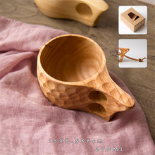 Load image into Gallery viewer, New Chinese Portable Wood Coffee Mug Rubber Wooden Tea Milk Cups Water Drinking Mugs Drinkware Handmade Juice Lemon Teacup Gift
