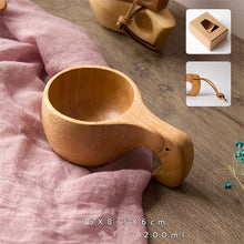 Load image into Gallery viewer, New Chinese Portable Wood Coffee Mug Rubber Wooden Tea Milk Cups Water Drinking Mugs Drinkware Handmade Juice Lemon Teacup Gift
