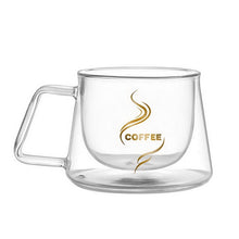 Load image into Gallery viewer, Coffee Mug Double Layers Wall Glass Insulated Milk Coffee  Mug Cup With Handle For Hot Cold Beverage Heat Insulation Office
