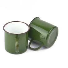 Load image into Gallery viewer, Taza de esmalte de Estilo Vintage para beber café oso té Camping senderismo
